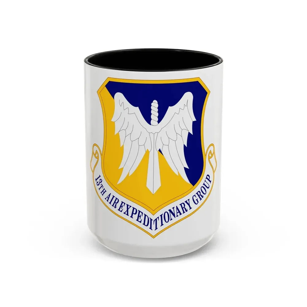 13th Air Expeditionary Group (U.S. Air Force) Accent Coffee Mug 15oz Black - Go Mug Yourself