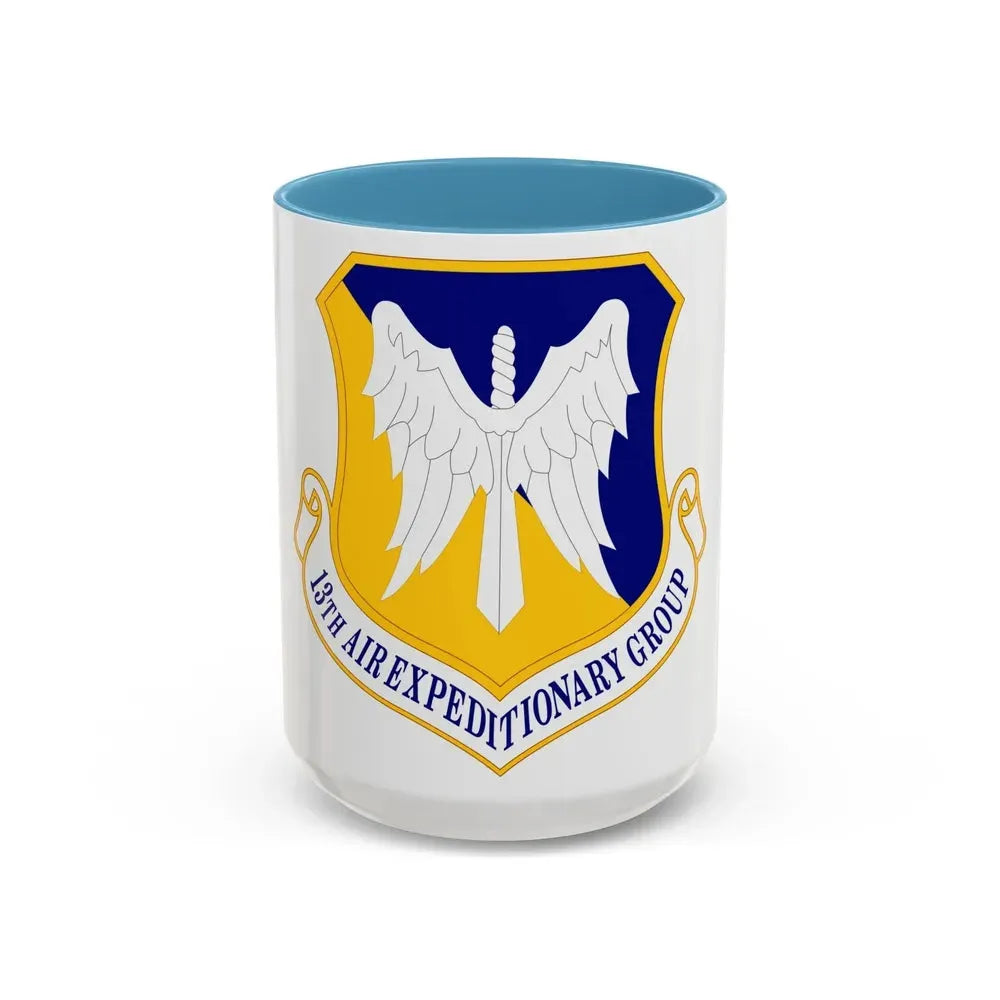 13th Air Expeditionary Group (U.S. Air Force) Accent Coffee Mug 15oz Light Blue - Go Mug Yourself