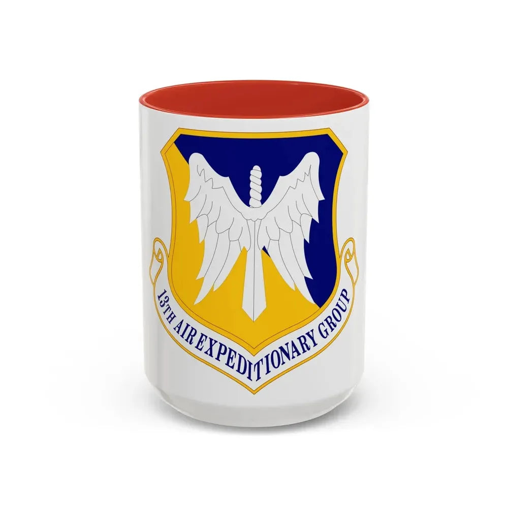 13th Air Expeditionary Group (U.S. Air Force) Accent Coffee Mug 15oz Red - Go Mug Yourself