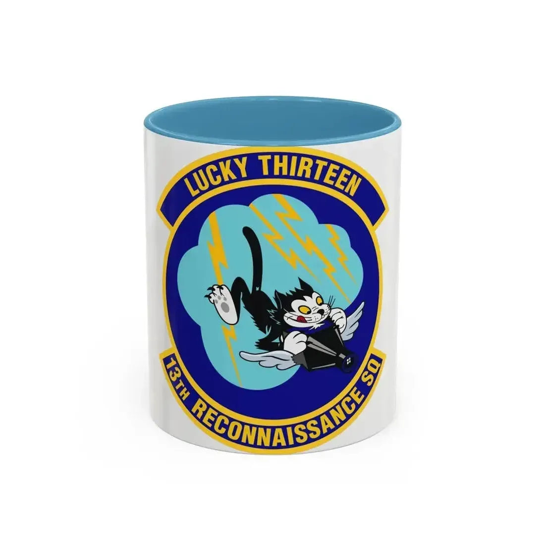 13th Reconnaissance Squadron (U.S. Air Force) Accent Coffee Mug 11oz Light Blue - Go Mug Yourself