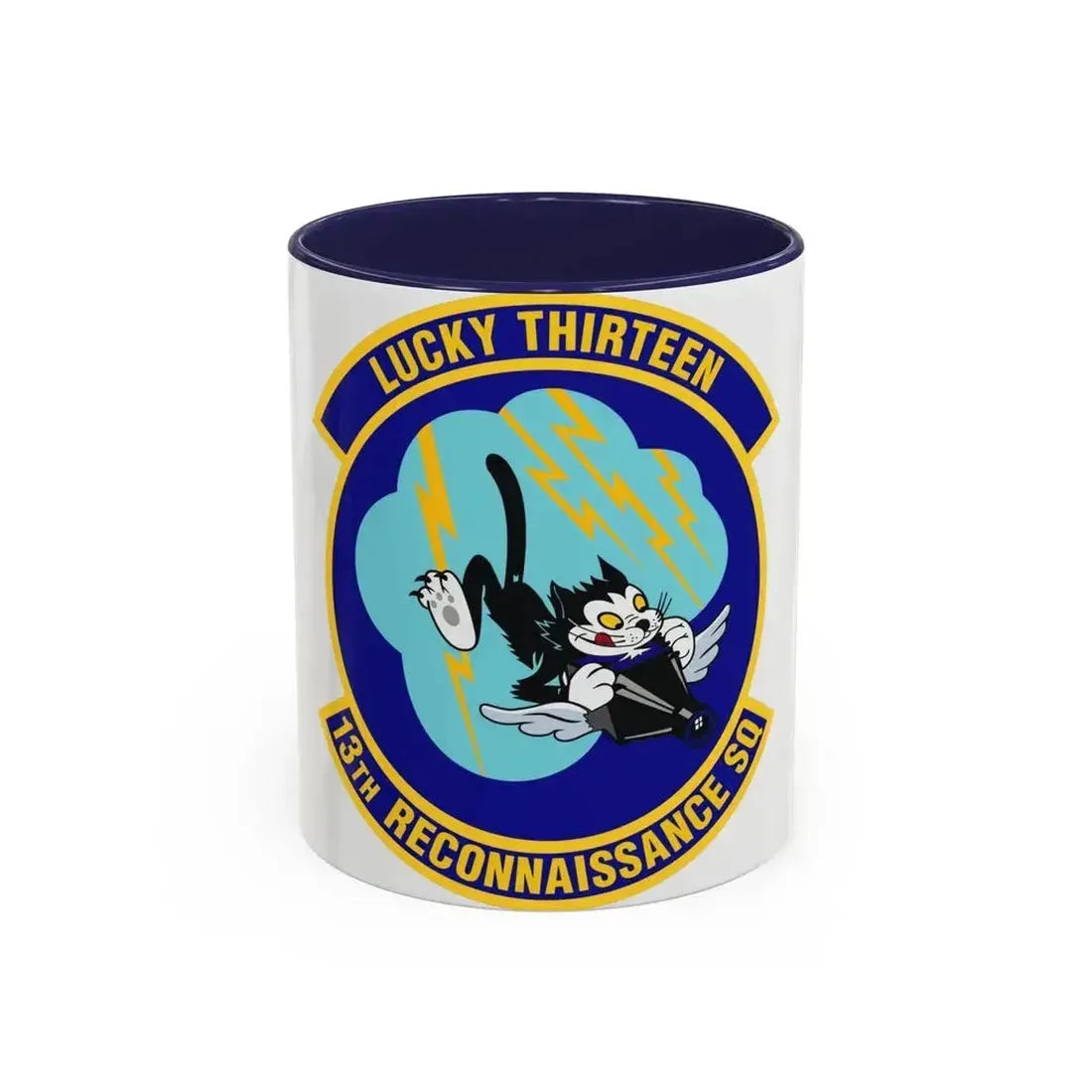 13th Reconnaissance Squadron (U.S. Air Force) Accent Coffee Mug 11oz Navy - Go Mug Yourself