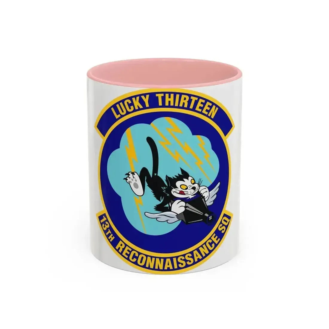 13th Reconnaissance Squadron (U.S. Air Force) Accent Coffee Mug 11oz Pink - Go Mug Yourself