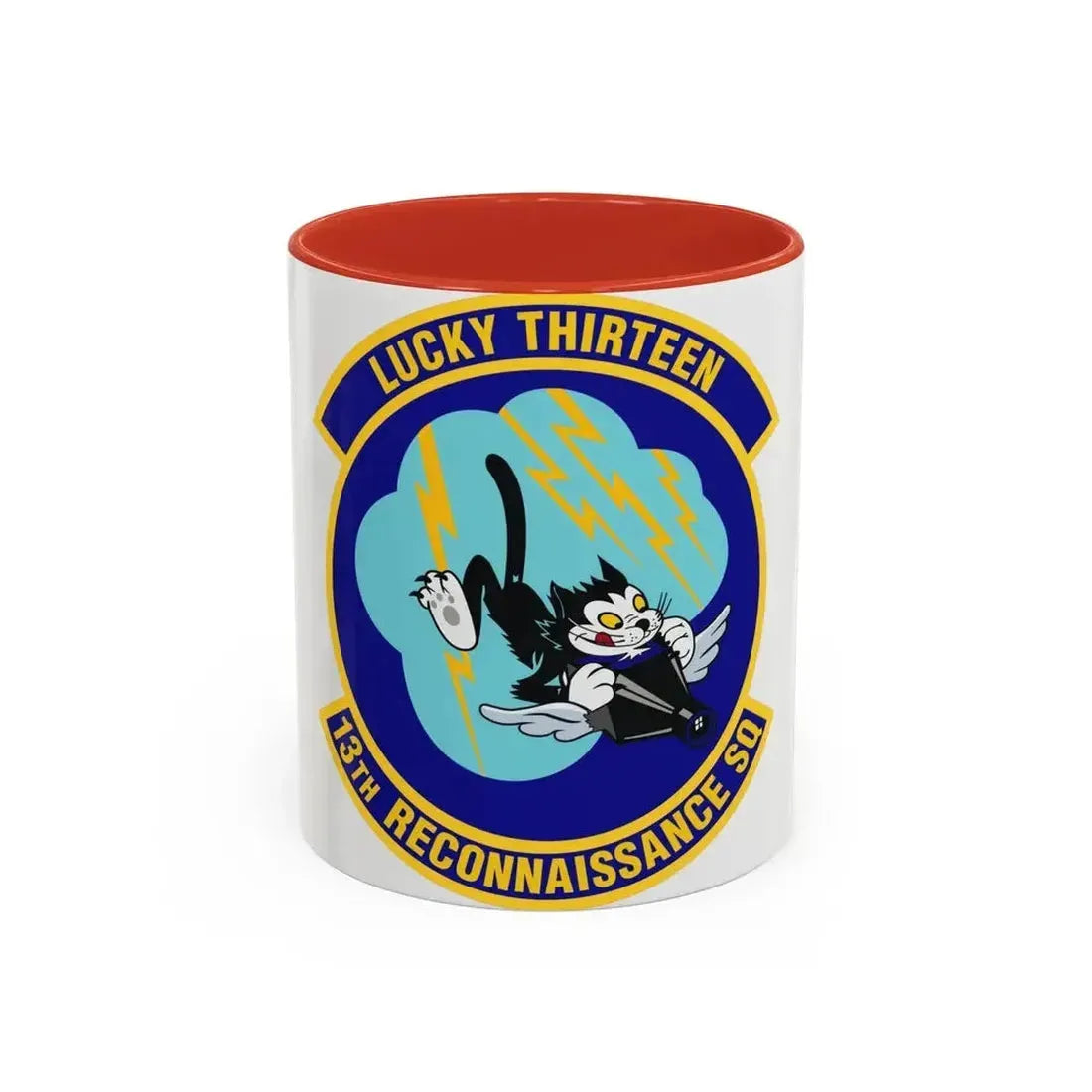 13th Reconnaissance Squadron (U.S. Air Force) Accent Coffee Mug 11oz Red - Go Mug Yourself
