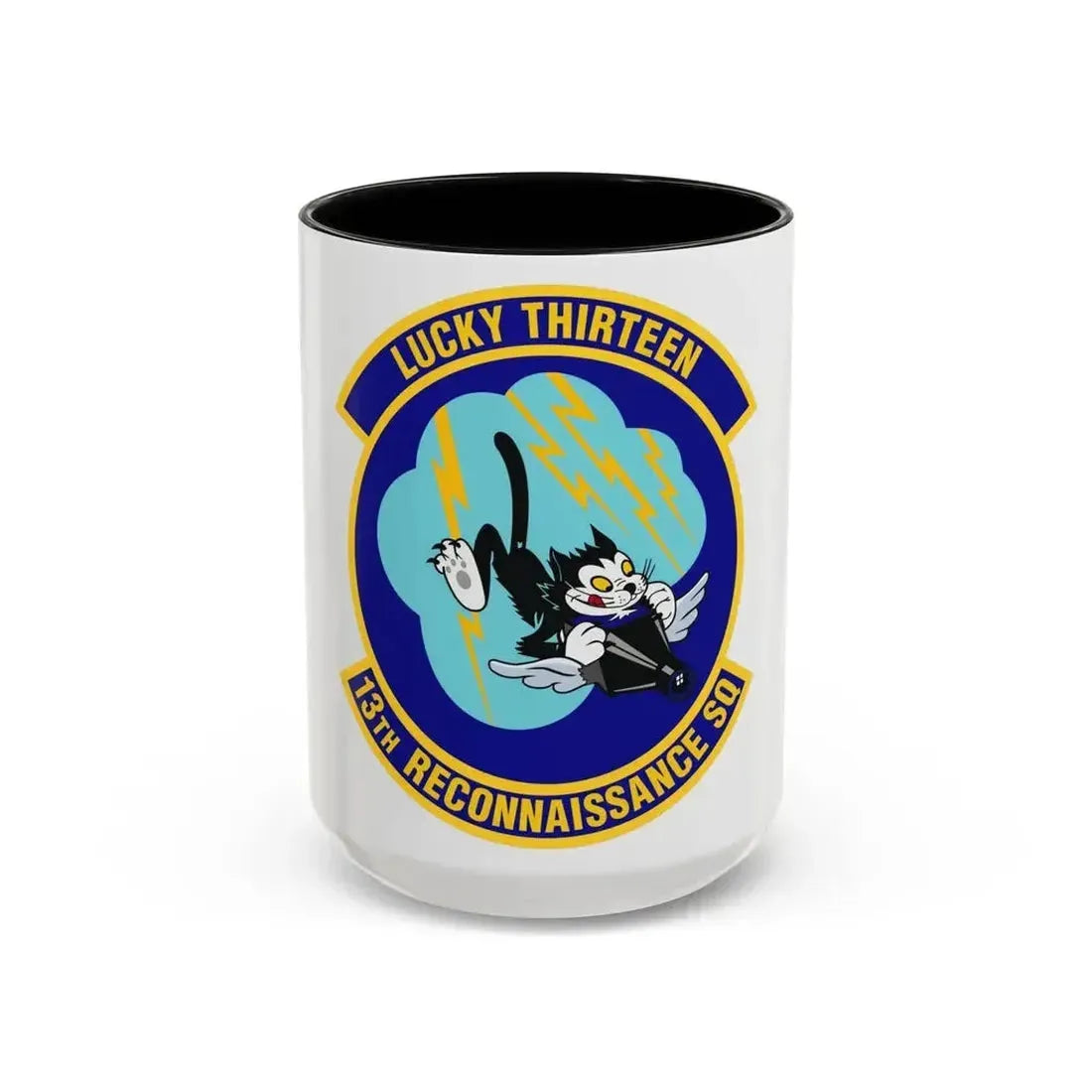 13th Reconnaissance Squadron (U.S. Air Force) Accent Coffee Mug 15oz Black - Go Mug Yourself
