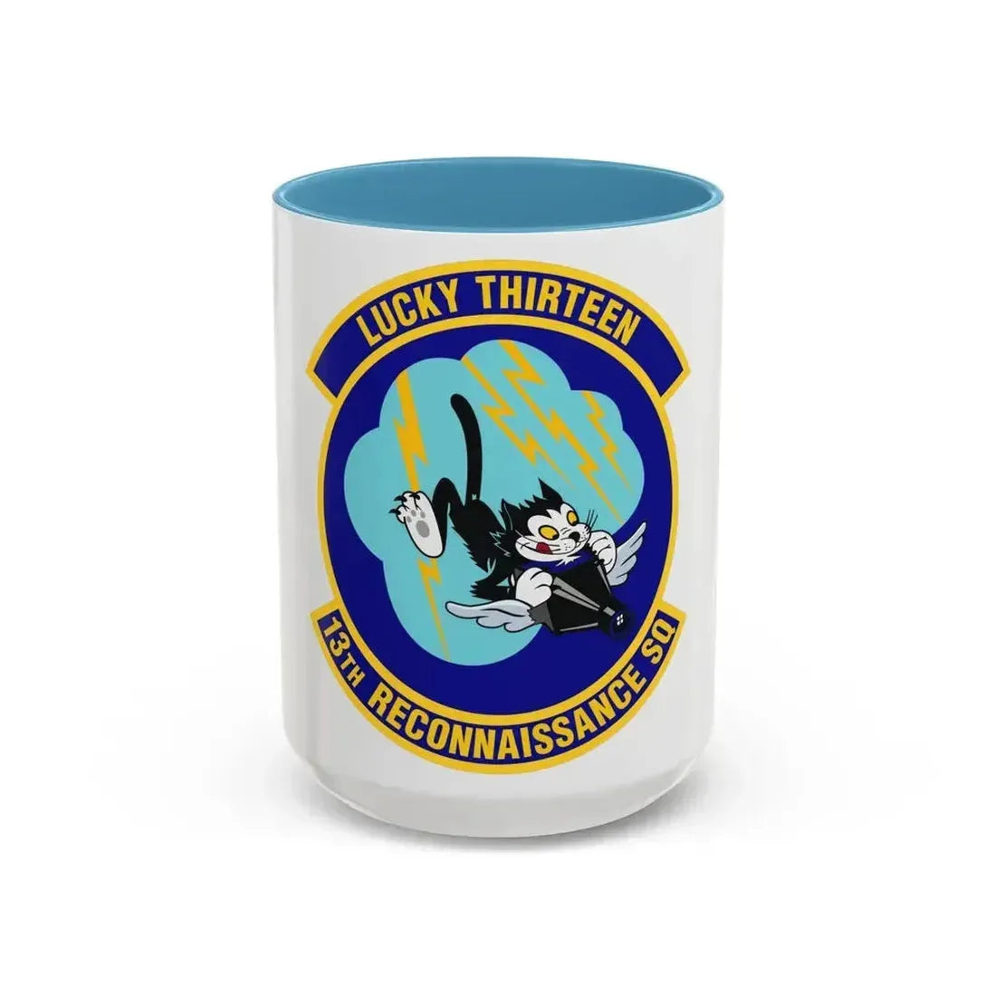 13th Reconnaissance Squadron (U.S. Air Force) Accent Coffee Mug 15oz Light Blue - Go Mug Yourself