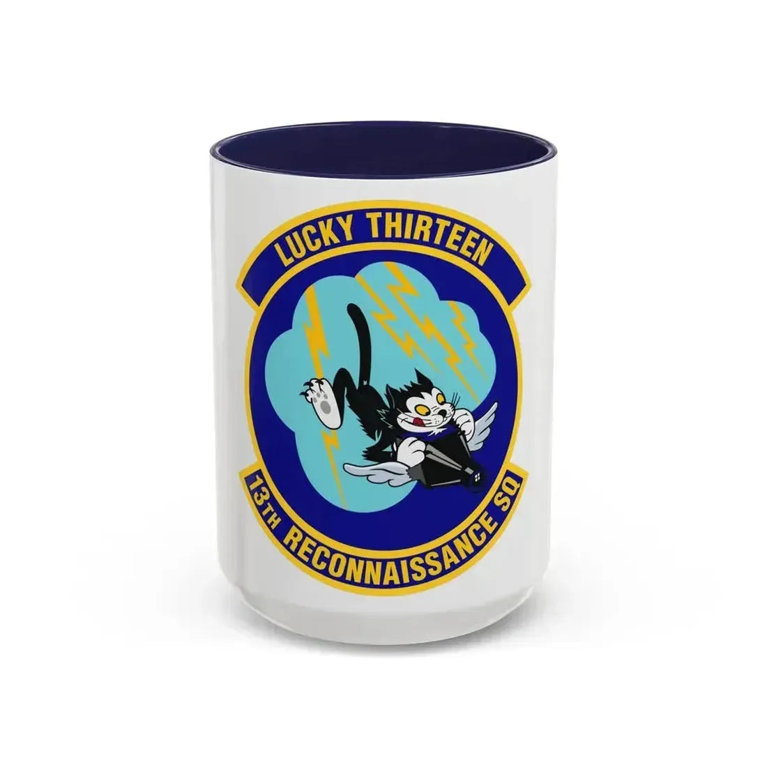 13th Reconnaissance Squadron (U.S. Air Force) Accent Coffee Mug 15oz Navy - Go Mug Yourself