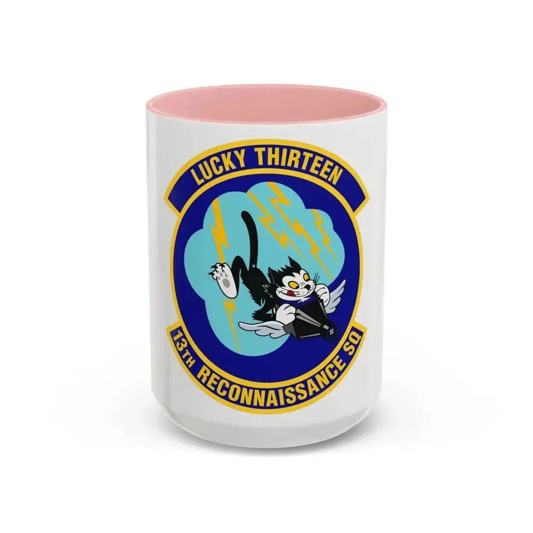 13th Reconnaissance Squadron (U.S. Air Force) Accent Coffee Mug 15oz Pink - Go Mug Yourself