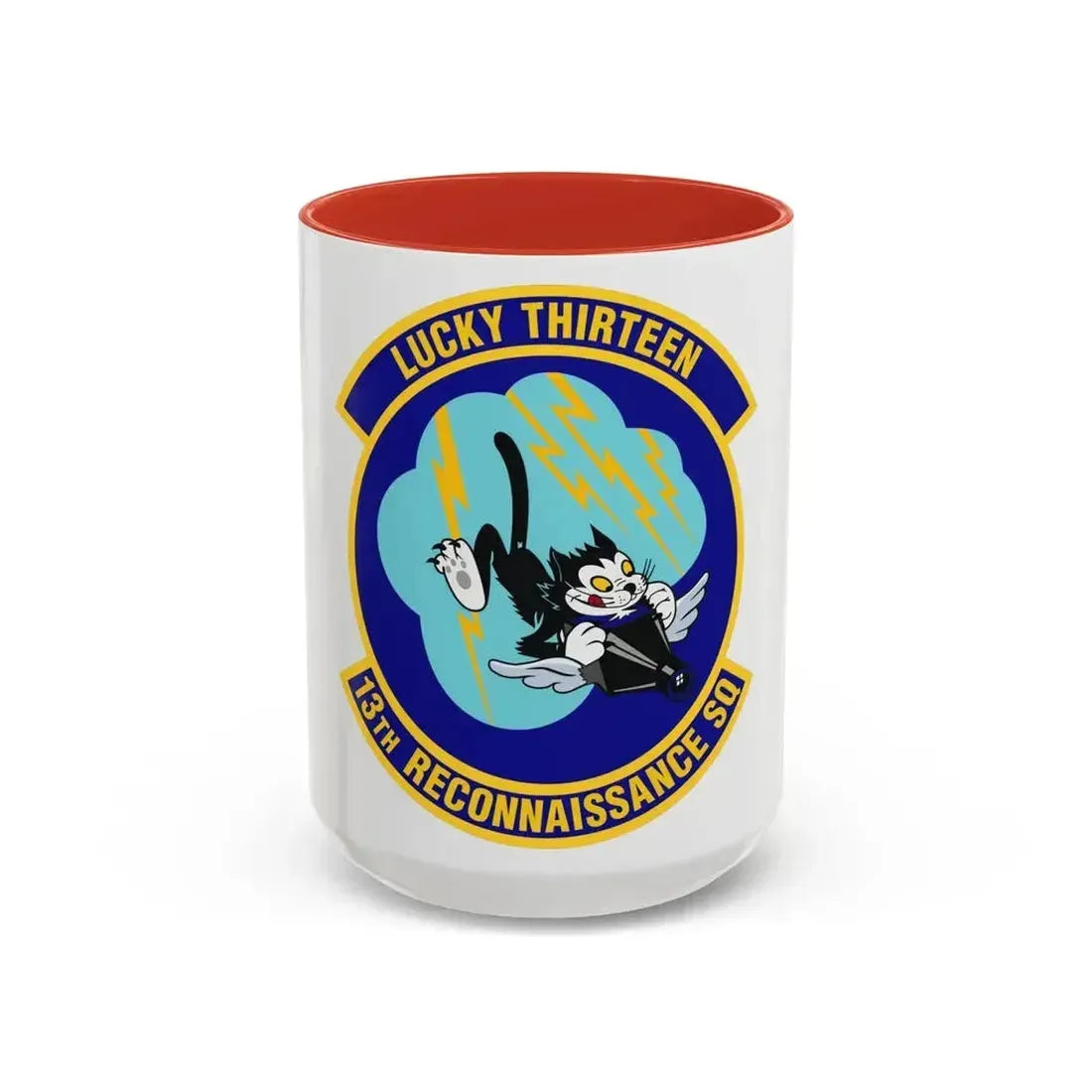 13th Reconnaissance Squadron (U.S. Air Force) Accent Coffee Mug 15oz Red - Go Mug Yourself