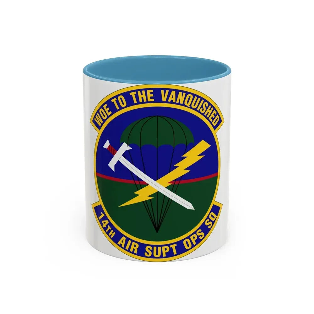 14 Air Support Operations Squadron ACC (U.S. Air Force) Accent Coffee Mug 11oz Light Blue - Go Mug Yourself