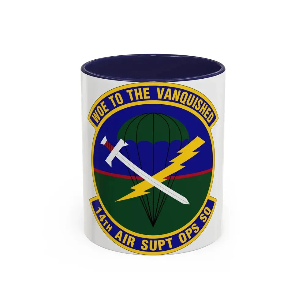 14 Air Support Operations Squadron ACC (U.S. Air Force) Accent Coffee Mug 11oz Navy - Go Mug Yourself