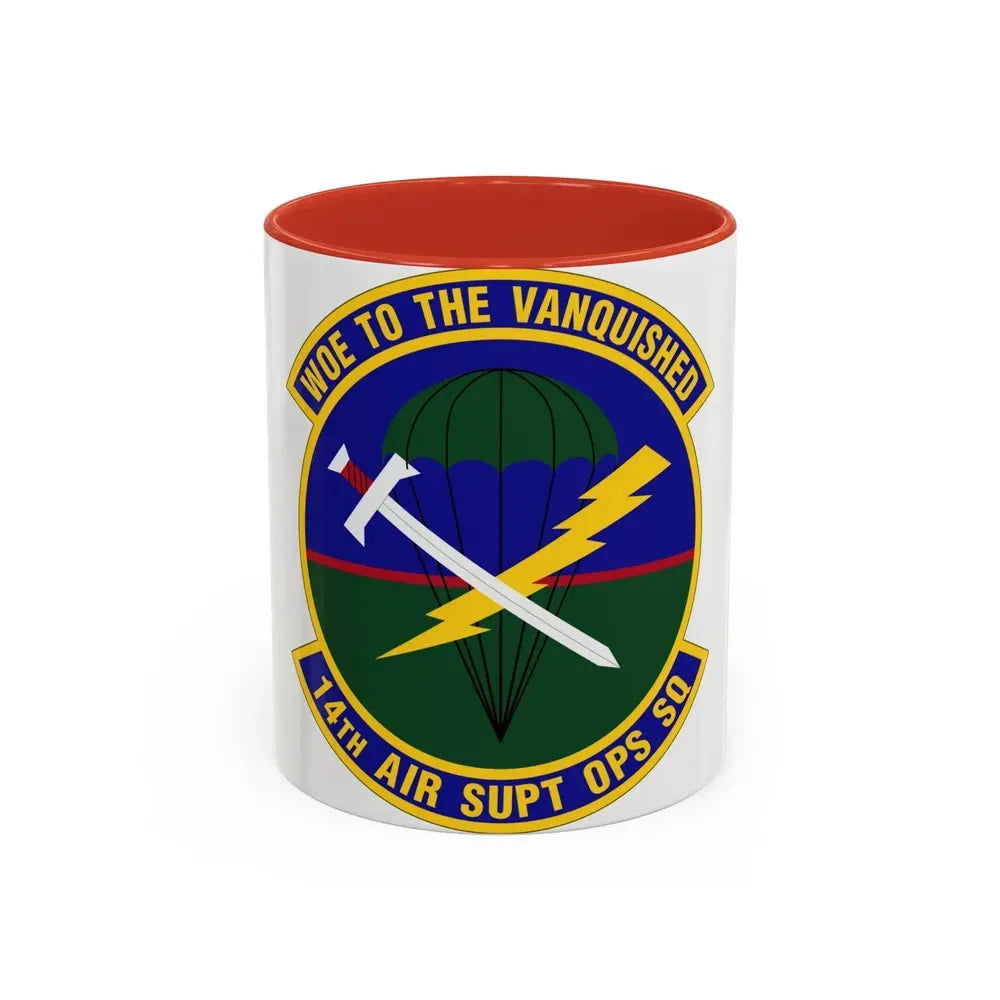 14 Air Support Operations Squadron ACC (U.S. Air Force) Accent Coffee Mug 11oz Red - Go Mug Yourself