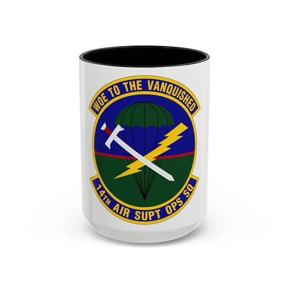 14 Air Support Operations Squadron ACC (U.S. Air Force) Accent Coffee Mug 15oz Black - Go Mug Yourself