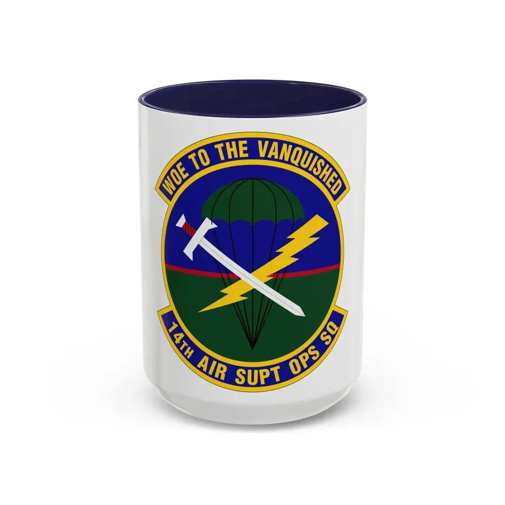 14 Air Support Operations Squadron ACC (U.S. Air Force) Accent Coffee Mug 15oz Navy - Go Mug Yourself