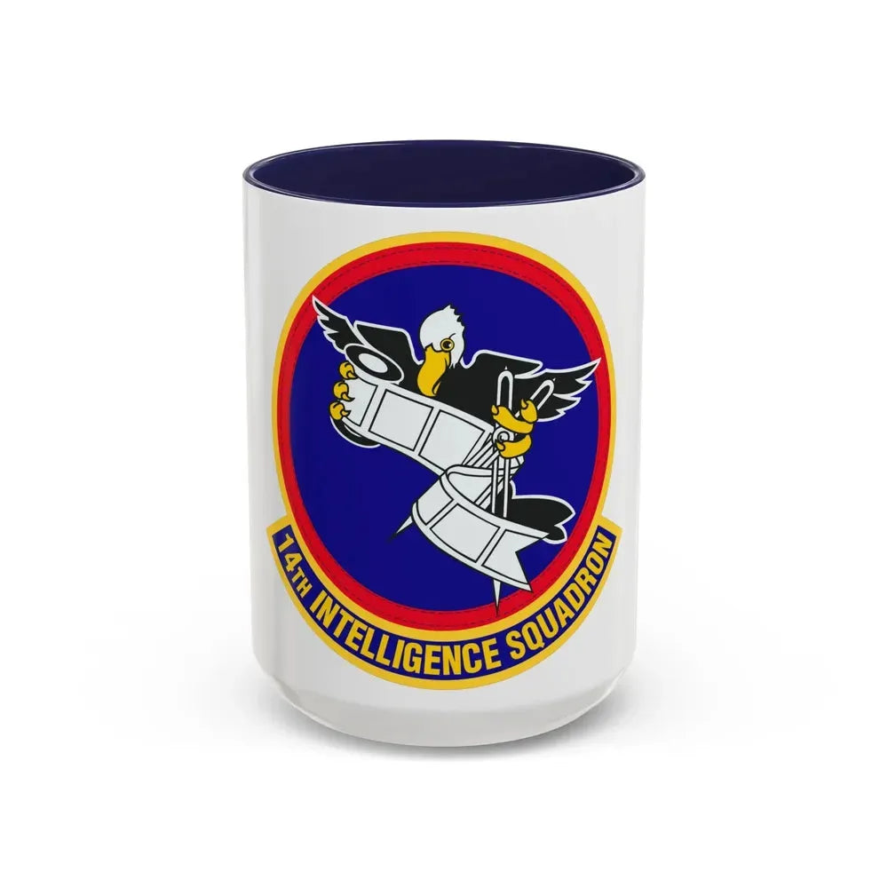 14 Intelligence Squadron AFRC (U.S. Air Force) Accent Coffee Mug 15oz Navy - Go Mug Yourself