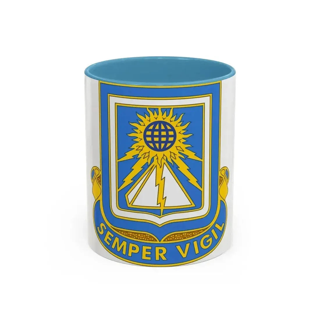 140 Military Intelligence Battalion (U.S. Army) Accent Coffee Mug 11oz Light Blue - Go Mug Yourself