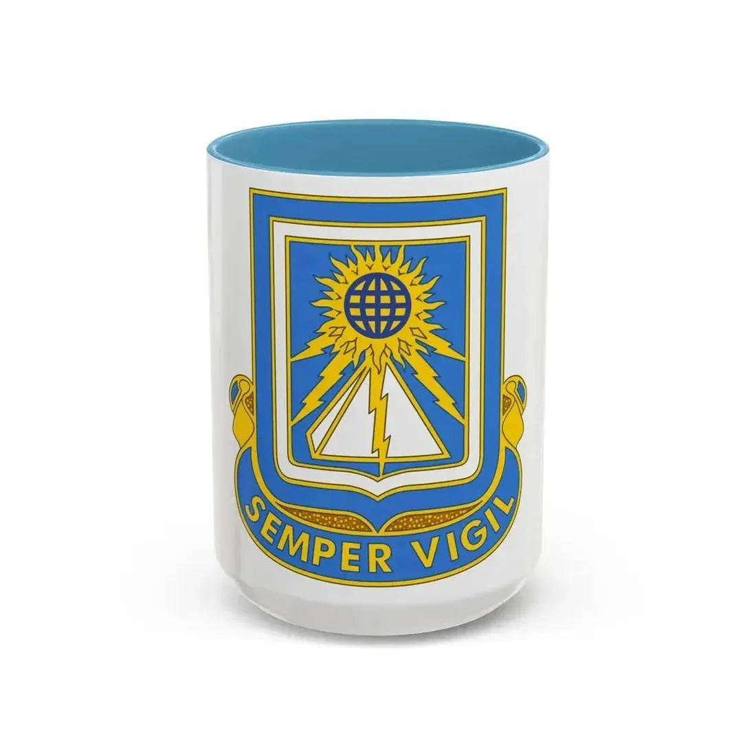 140 Military Intelligence Battalion (U.S. Army) Accent Coffee Mug 15oz Light Blue - Go Mug Yourself
