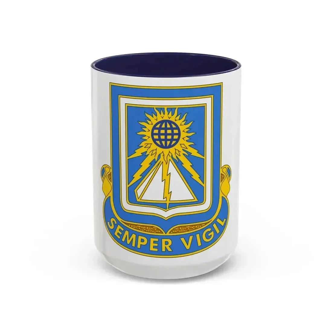 140 Military Intelligence Battalion (U.S. Army) Accent Coffee Mug 15oz Navy - Go Mug Yourself