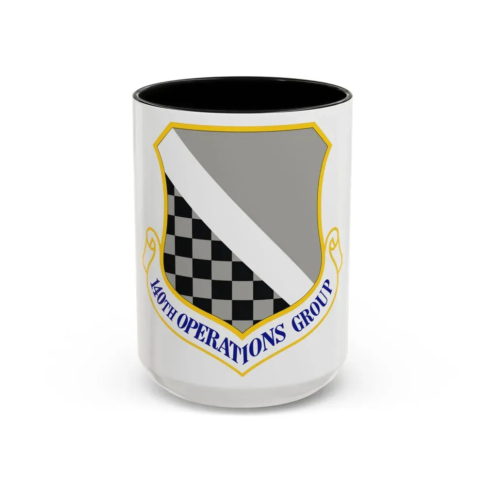 140th Operations Group (U.S. Air Force) Accent Coffee Mug 15oz Black - Go Mug Yourself