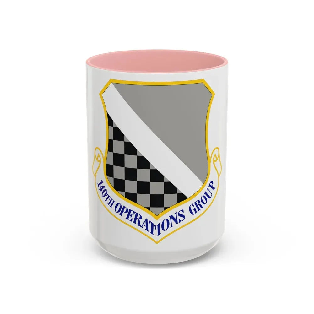 140th Operations Group (U.S. Air Force) Accent Coffee Mug 15oz Pink - Go Mug Yourself