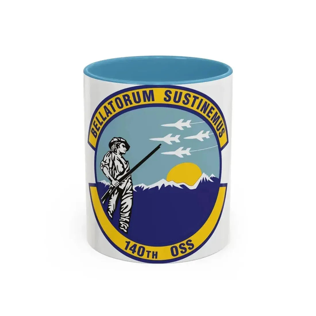 140th Operations Support Squadron (U.S. Air Force) Accent Coffee Mug 11oz Light Blue - Go Mug Yourself