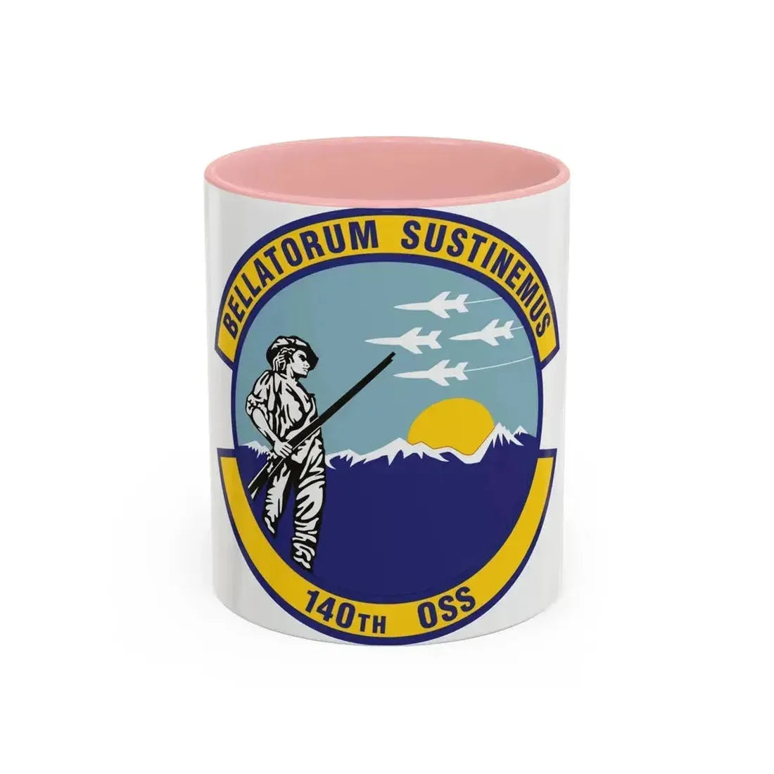 140th Operations Support Squadron (U.S. Air Force) Accent Coffee Mug 11oz Pink - Go Mug Yourself