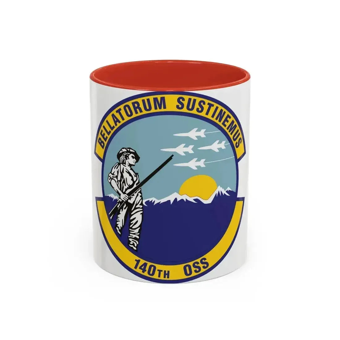 140th Operations Support Squadron (U.S. Air Force) Accent Coffee Mug 11oz Red - Go Mug Yourself