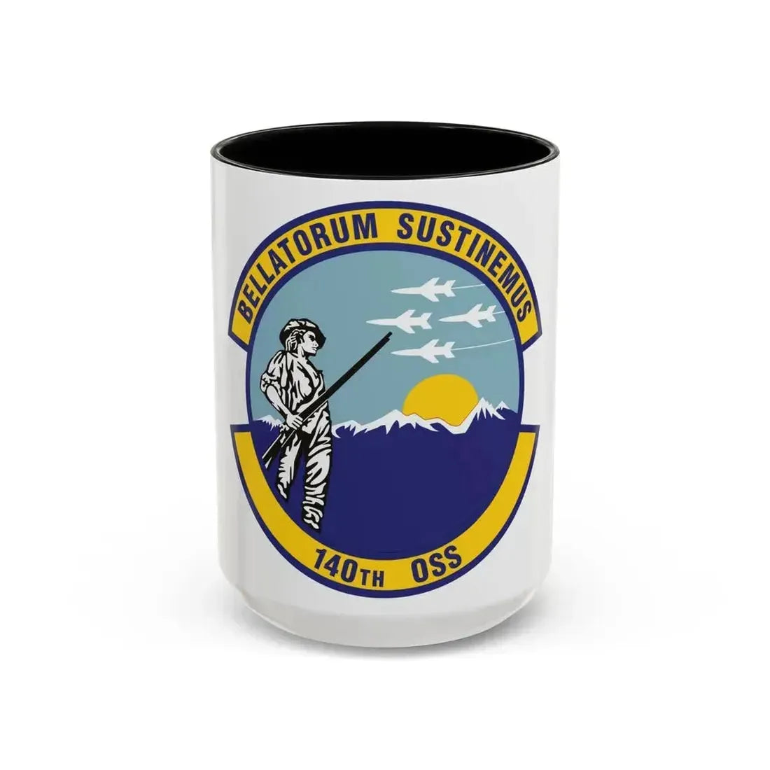 140th Operations Support Squadron (U.S. Air Force) Accent Coffee Mug 15oz Black - Go Mug Yourself