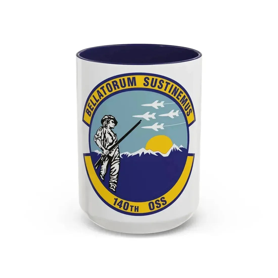 140th Operations Support Squadron (U.S. Air Force) Accent Coffee Mug 15oz Navy - Go Mug Yourself