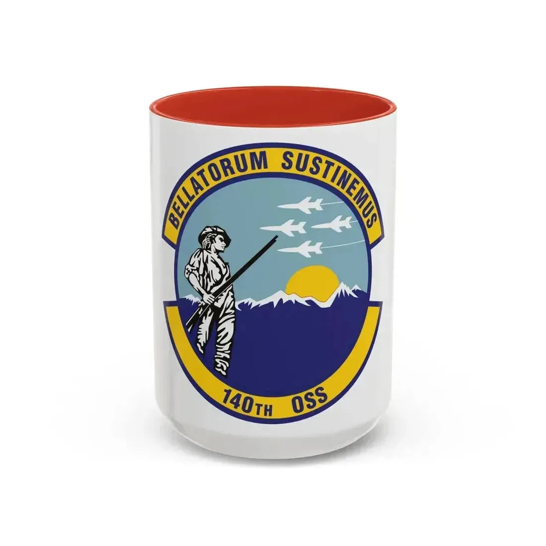 140th Operations Support Squadron (U.S. Air Force) Accent Coffee Mug 15oz Red - Go Mug Yourself