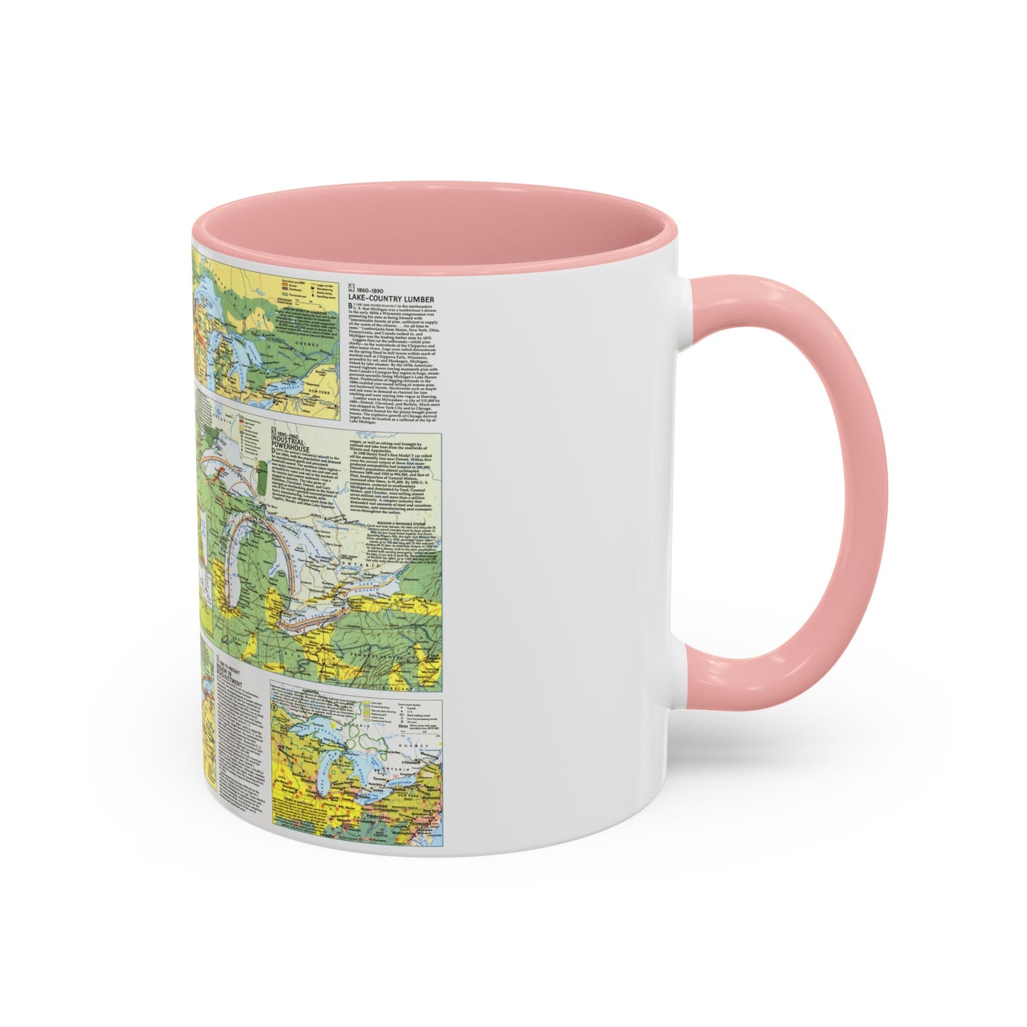 Canada - The Great Lakes 2 (1987) (Map) Accent Coffee Mug