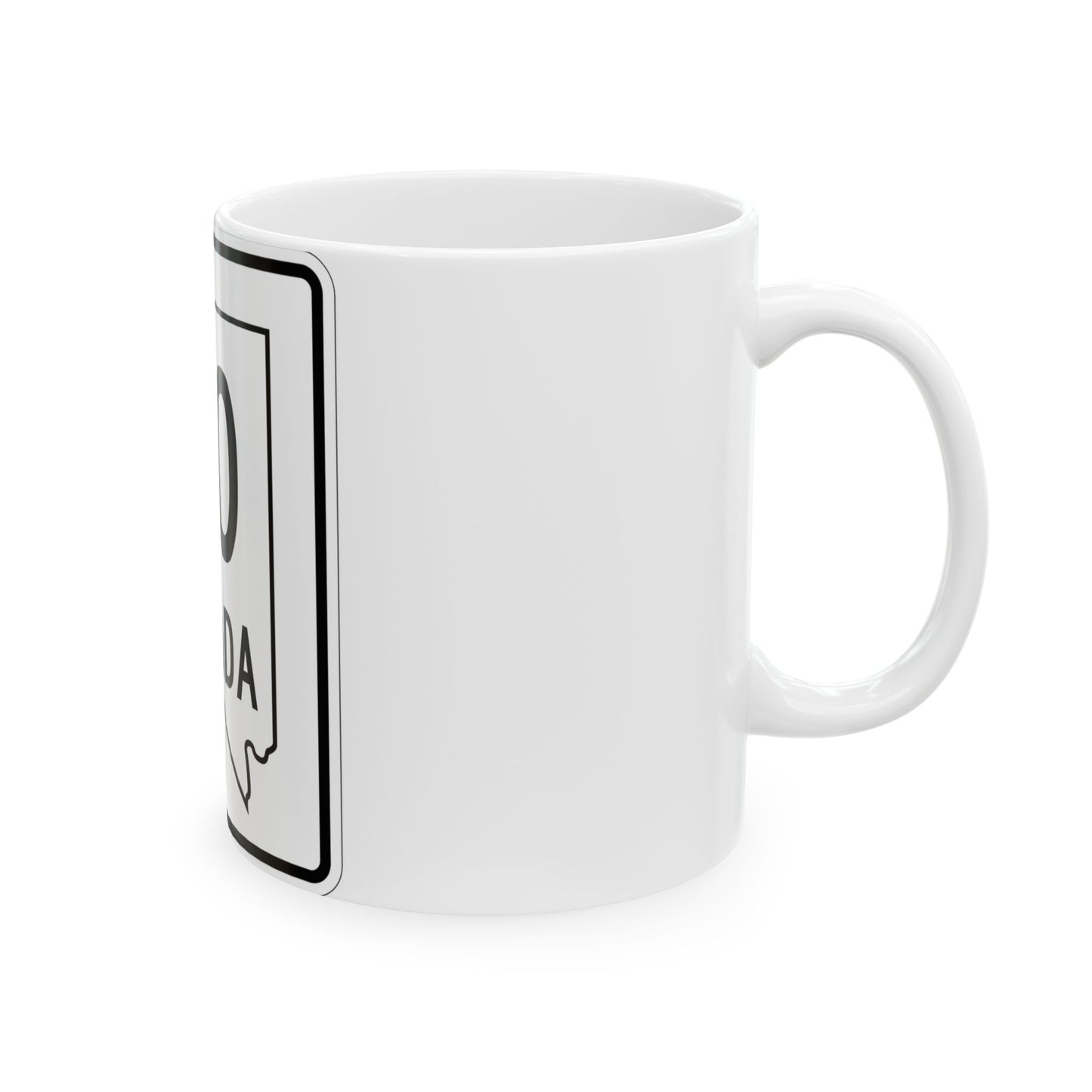 Nevada 00 1955 (Nevada) (Road Sign) White Coffee Mug