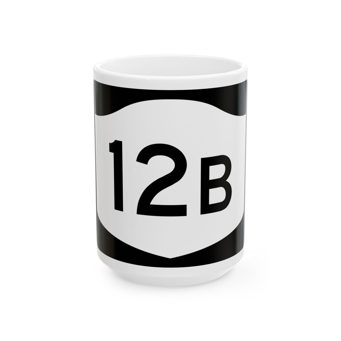 NY-12B (New York) (Road Sign) White Coffee Mug