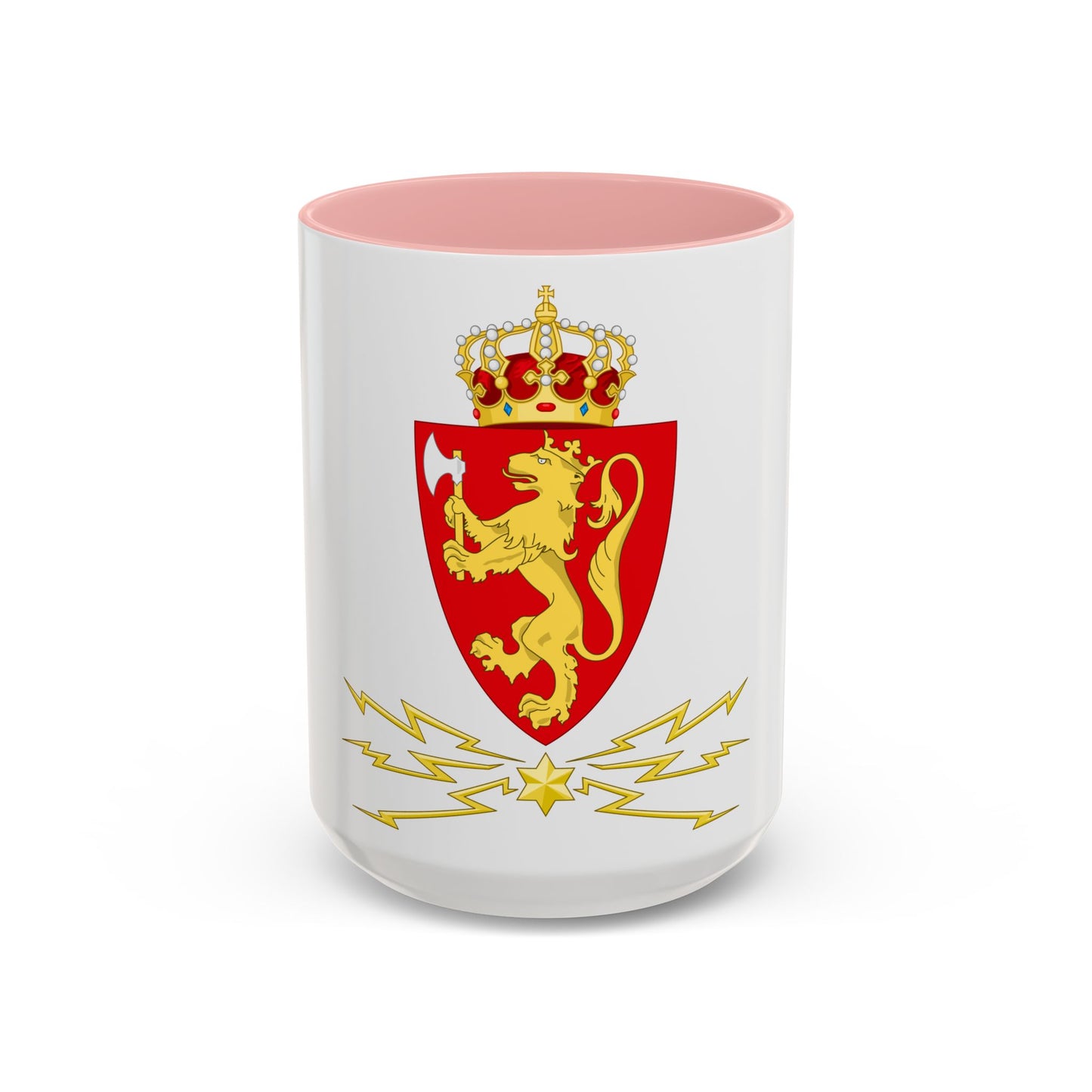 Coat of arms of the Norwegian Telegraph Administration - Accent Coffee Mug