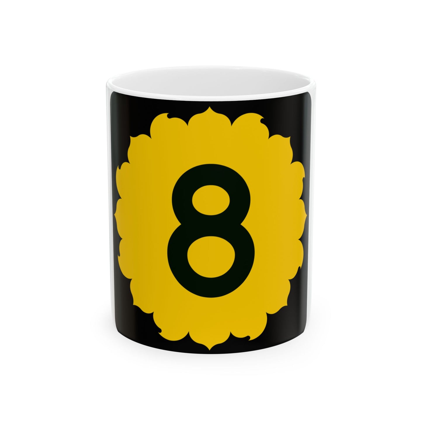 K-8 (Kansas) (Road Sign) White Coffee Mug