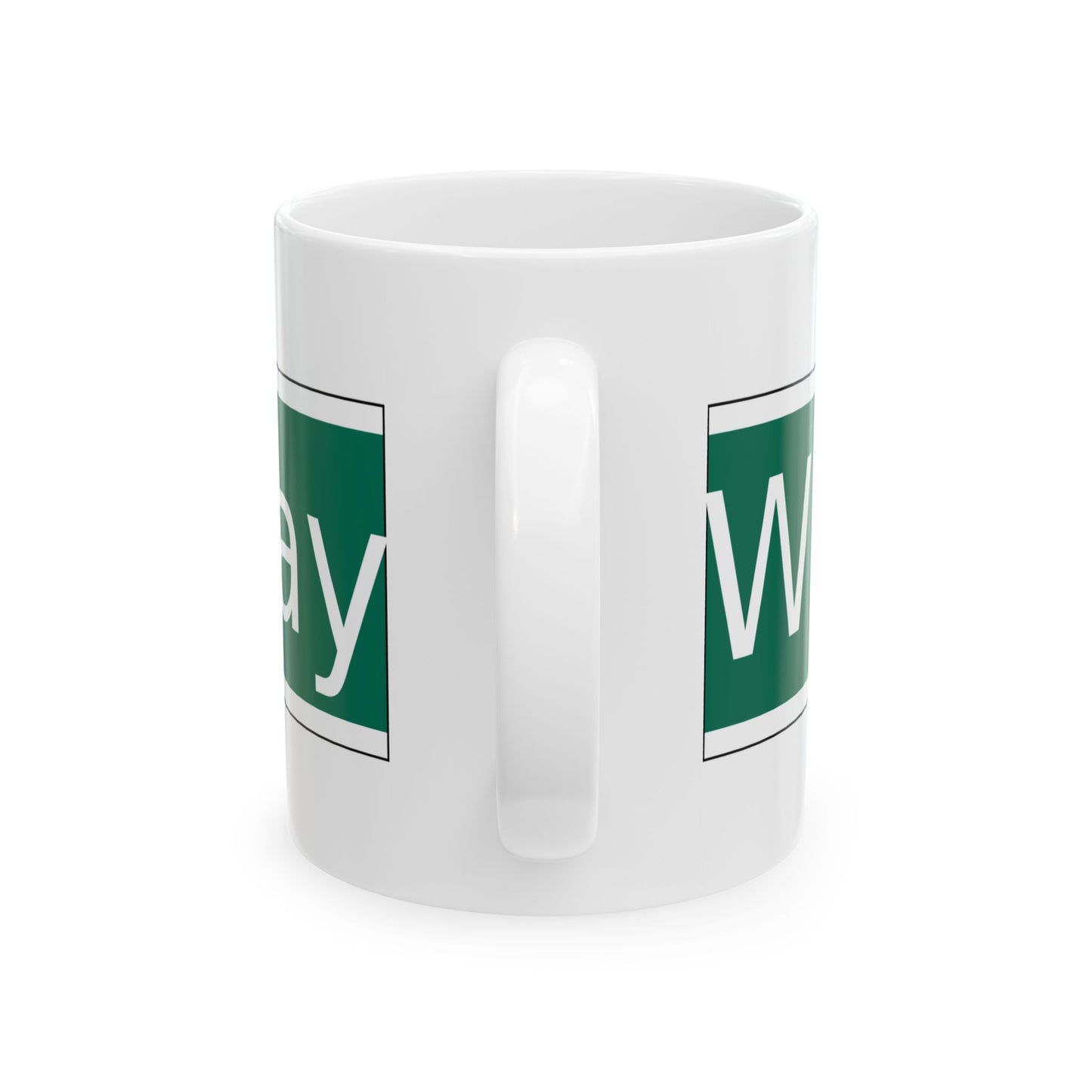 NYCDOT West Broadway Sign (New York) (Road Sign) White Coffee Mug