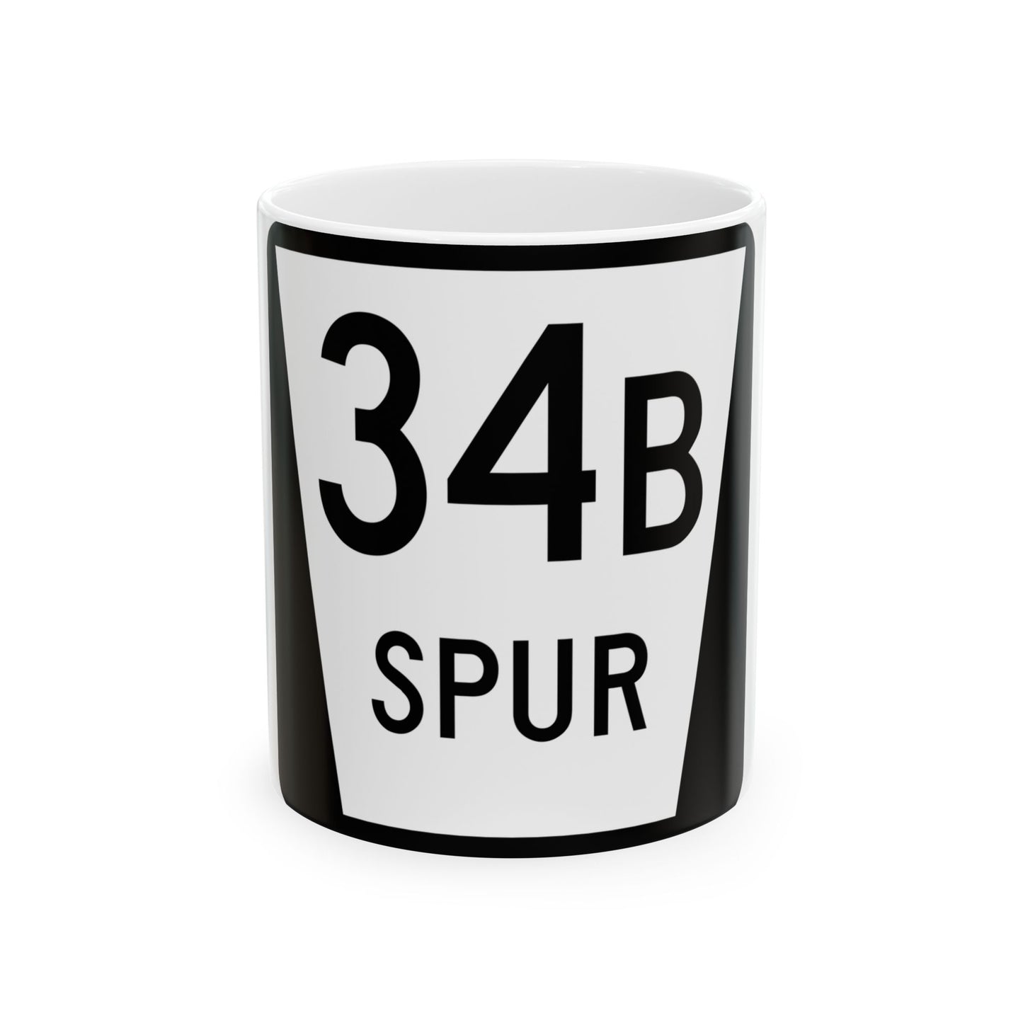 N SPUR 34B (Nebraska) (Road Sign) White Coffee Mug