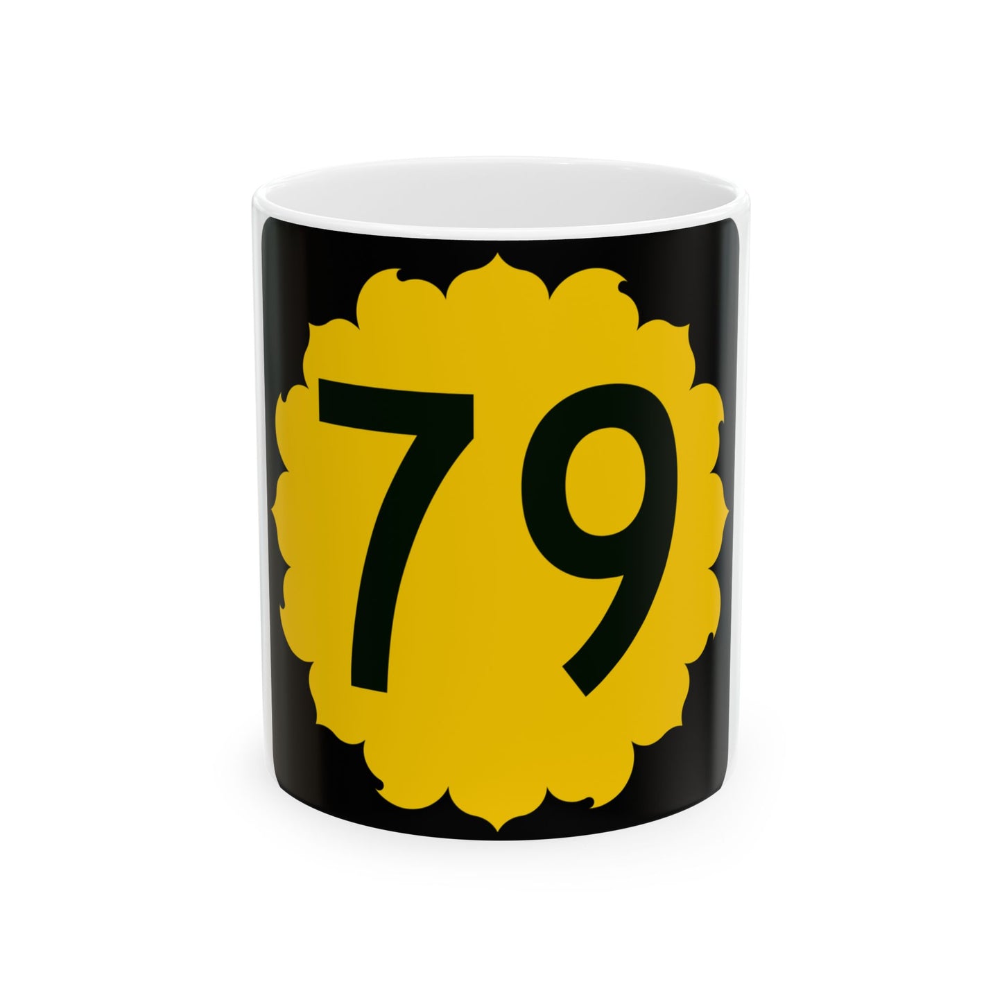 K-79 (Kansas) (Road Sign) White Coffee Mug