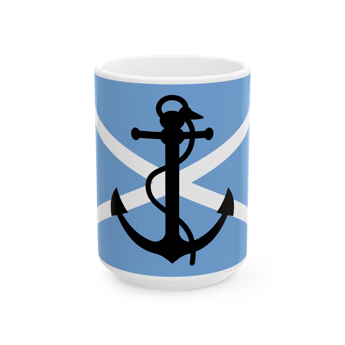 House flag of the Argentine Shipping Lines Company ELMA (Argentina) White Coffee Mug