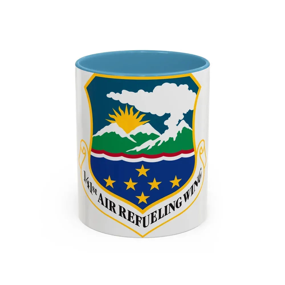 141st Air Refueling Wing (U.S. Air Force) Accent Coffee Mug 11oz Light Blue - Go Mug Yourself