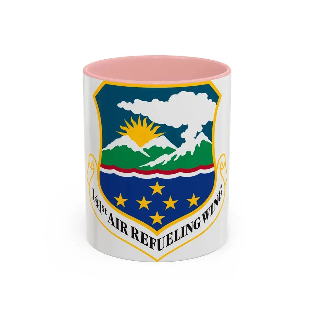 141st Air Refueling Wing (U.S. Air Force) Accent Coffee Mug 11oz Pink - Go Mug Yourself