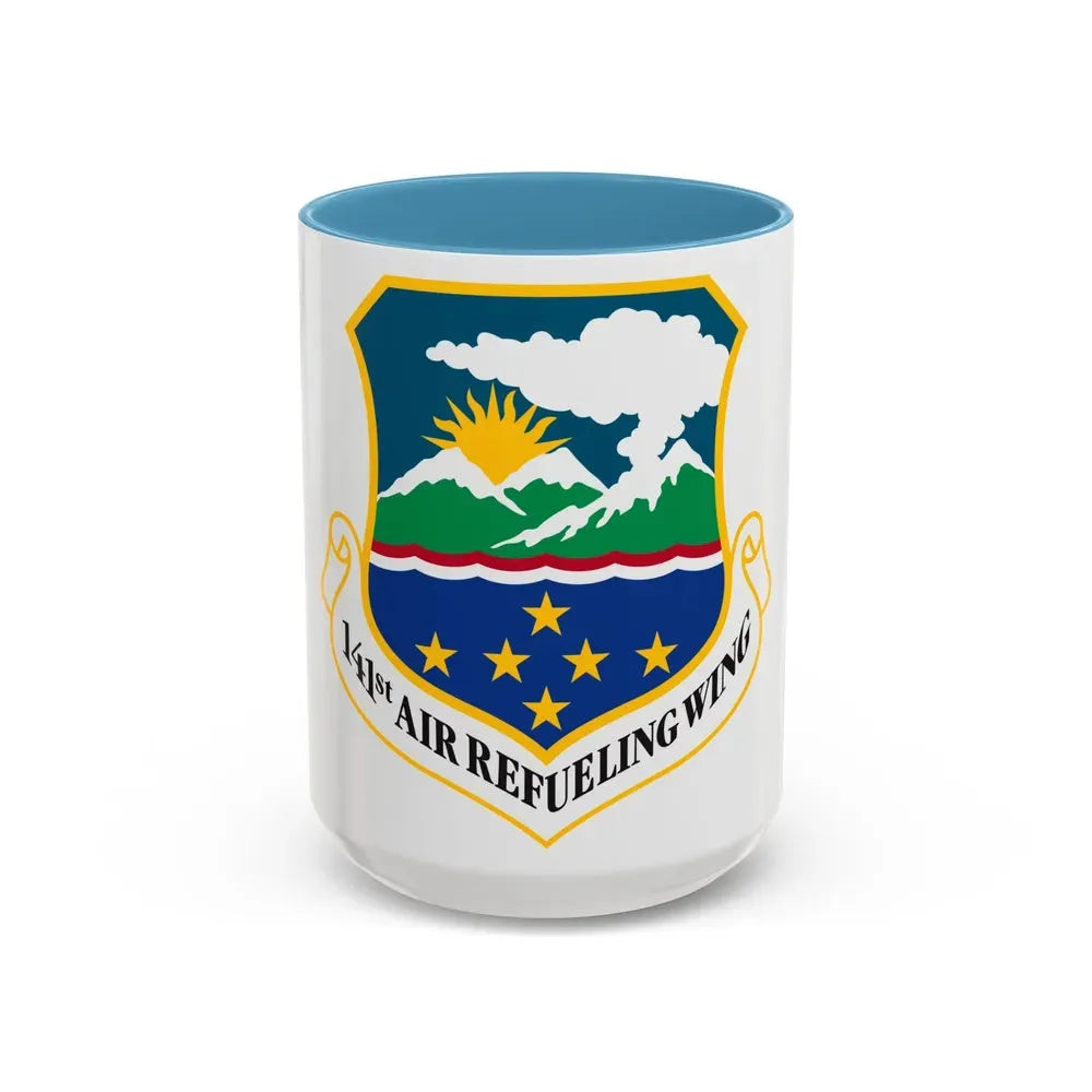 141st Air Refueling Wing (U.S. Air Force) Accent Coffee Mug 15oz Light Blue - Go Mug Yourself