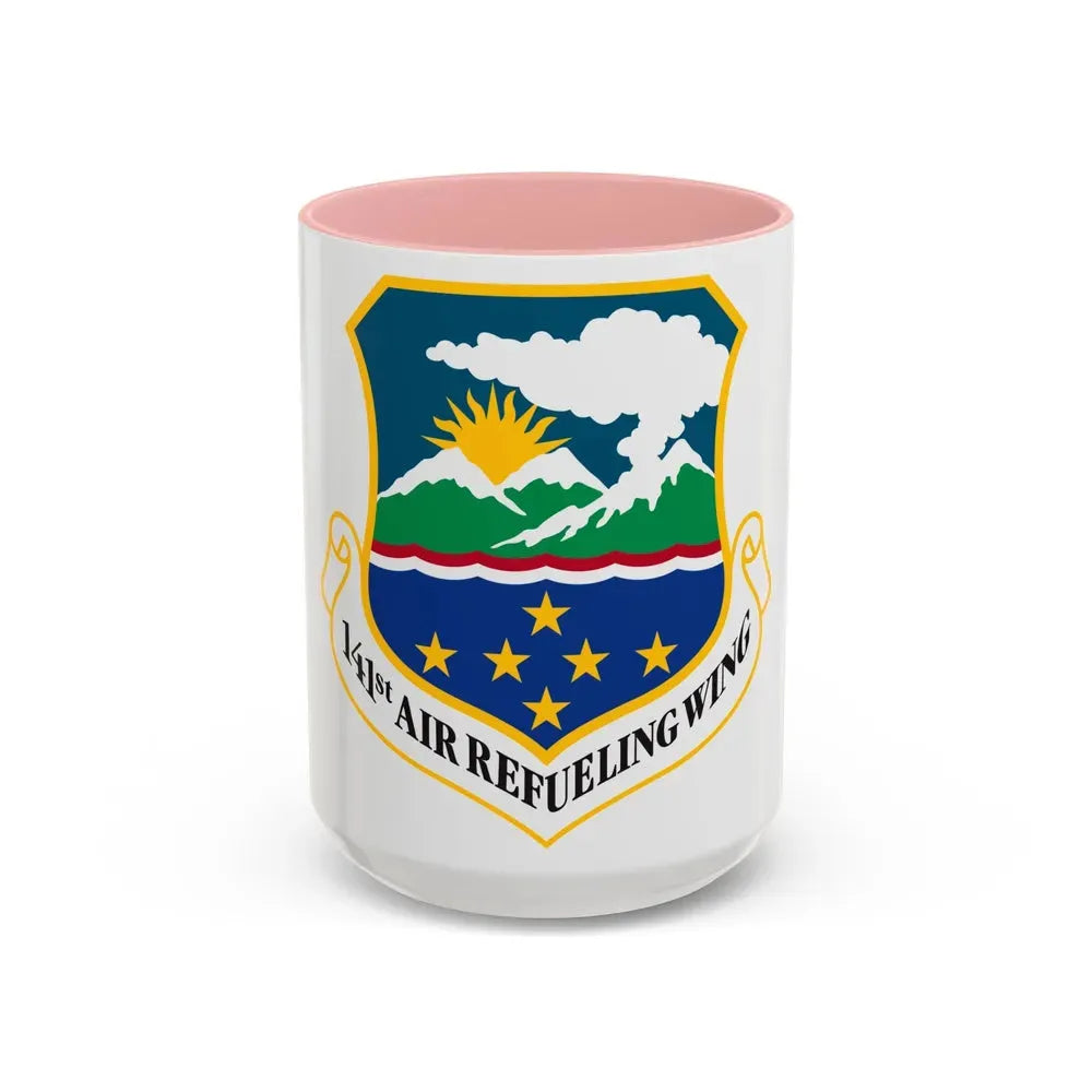 141st Air Refueling Wing (U.S. Air Force) Accent Coffee Mug 15oz Pink - Go Mug Yourself