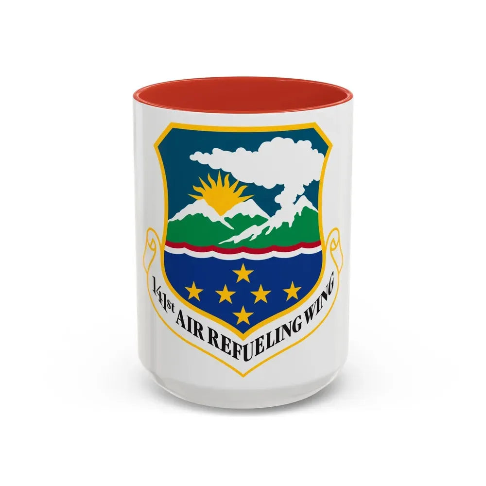 141st Air Refueling Wing (U.S. Air Force) Accent Coffee Mug 15oz Red - Go Mug Yourself