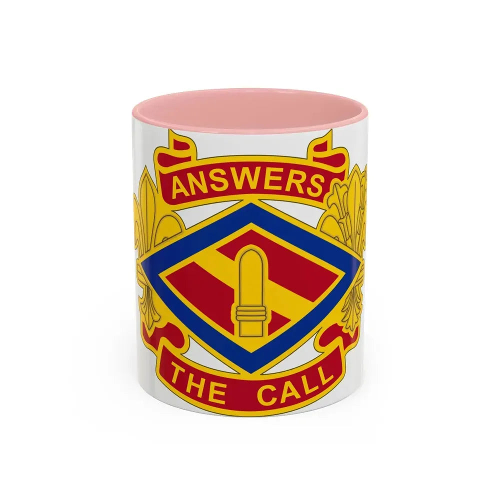 142 Field Artillery Brigade 2 (U.S. Army) Accent Coffee Mug 11oz Pink - Go Mug Yourself