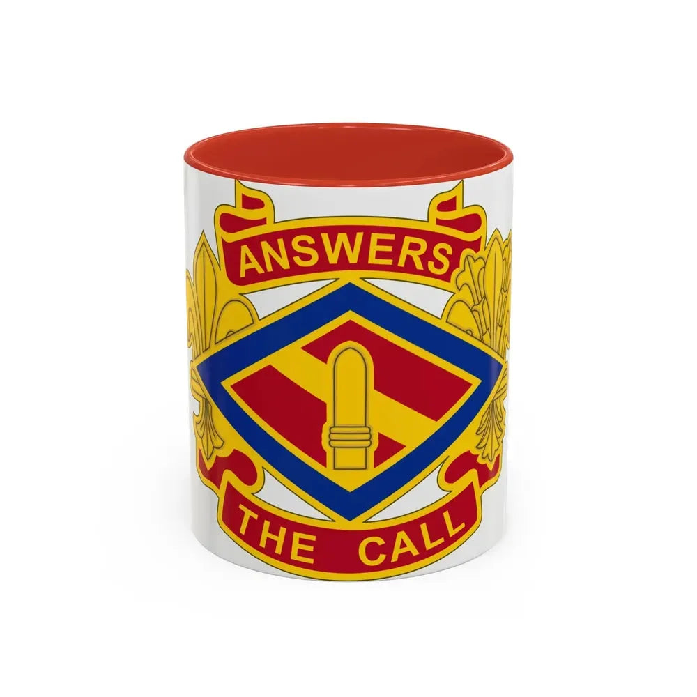 142 Field Artillery Brigade 2 (U.S. Army) Accent Coffee Mug 11oz Red - Go Mug Yourself