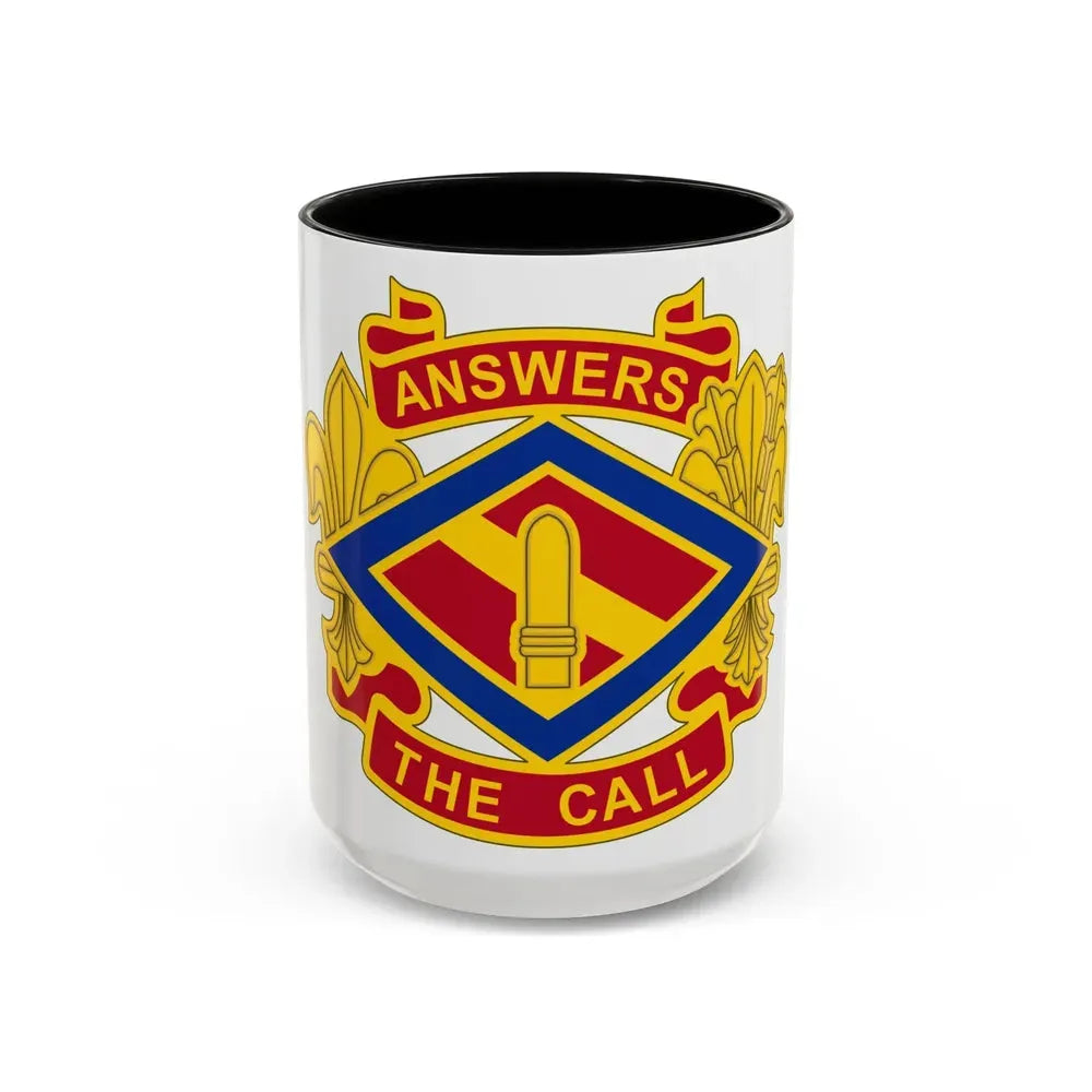 142 Field Artillery Brigade 2 (U.S. Army) Accent Coffee Mug 15oz Black - Go Mug Yourself