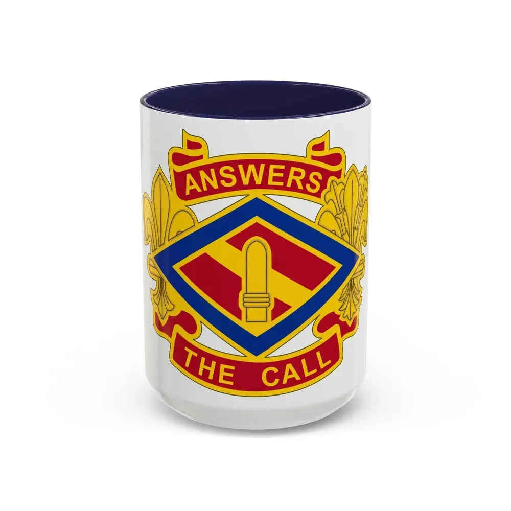 142 Field Artillery Brigade 2 (U.S. Army) Accent Coffee Mug 15oz Navy - Go Mug Yourself