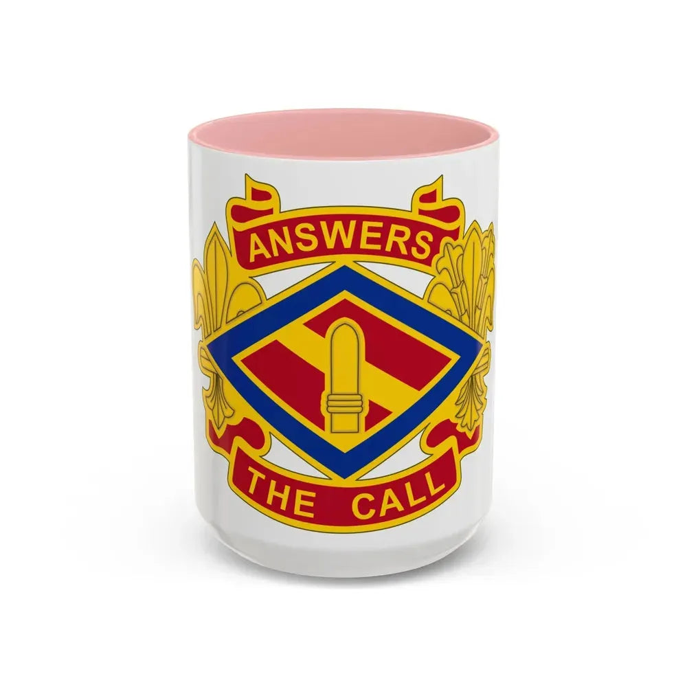 142 Field Artillery Brigade 2 (U.S. Army) Accent Coffee Mug 15oz Pink - Go Mug Yourself