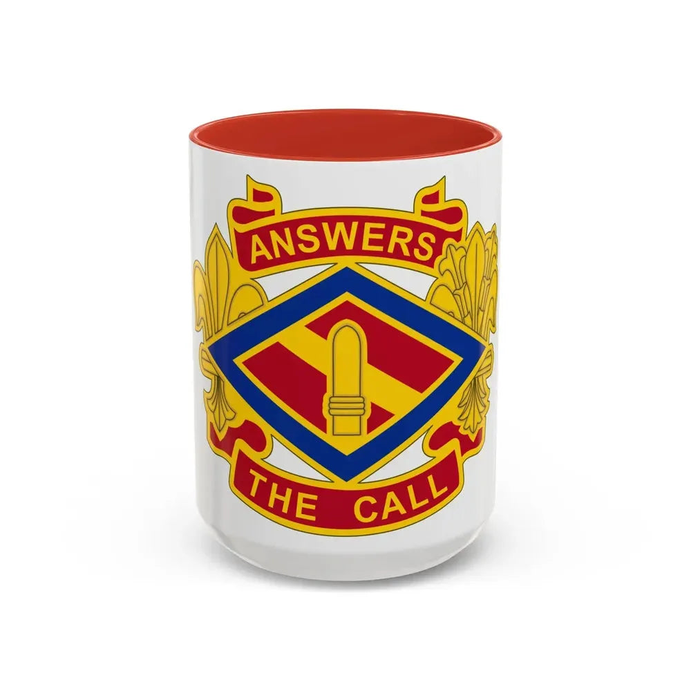 142 Field Artillery Brigade 2 (U.S. Army) Accent Coffee Mug 15oz Red - Go Mug Yourself