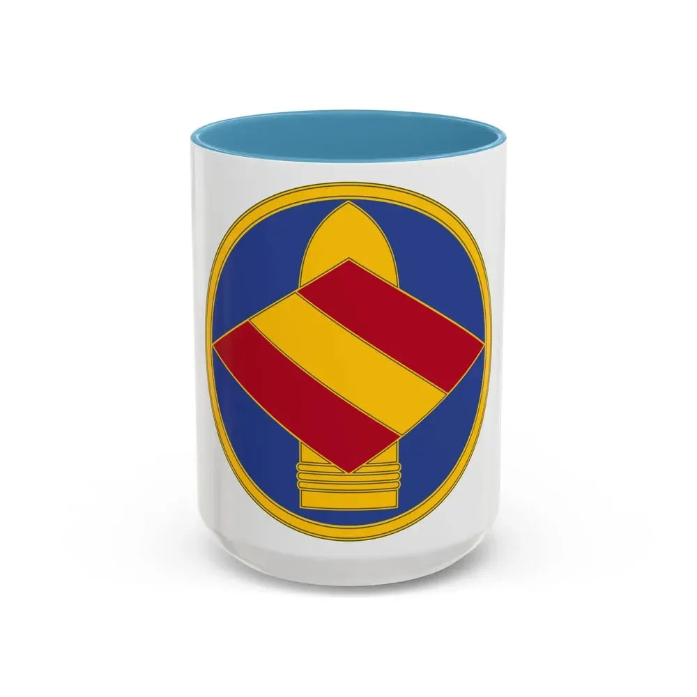 142 Field Artillery Brigade 3 (U.S. Army) Accent Coffee Mug 15oz Light Blue - Go Mug Yourself